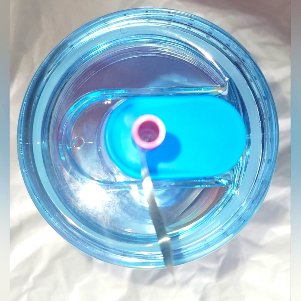 NWT Starbucks Summer 2024 Blue Rainbow Swirl Gradient Petal Hot/Cold Tumbler - Picture 4 of 5